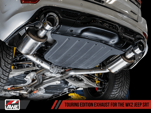 AWE Tuning - AWE Tuning 2020 Jeep Grand Cherokee SRT Touring Edition Exhaust - Chrome Silver Tips - Demon Performance