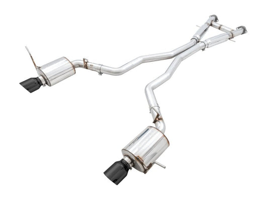 AWE Tuning - AWE Tuning 2020 Jeep Grand Cherokee SRT Touring Edition Exhaust - Diamond Black Tips - Demon Performance