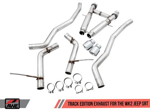 AWE Tuning - AWE Tuning 2020 Jeep Grand Cherokee SRT Track Edition Exhaust - Chrome Silver Tips - Demon Performance