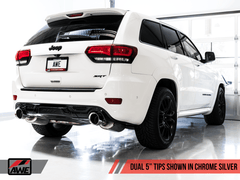 AWE Tuning - AWE Tuning 2020 Jeep Grand Cherokee SRT Track Edition Exhaust - Chrome Silver Tips - Demon Performance