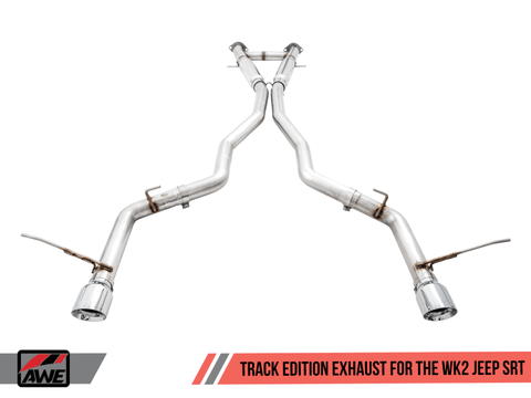 AWE Tuning - AWE Tuning 2020 Jeep Grand Cherokee SRT Track Edition Exhaust - Chrome Silver Tips - Demon Performance