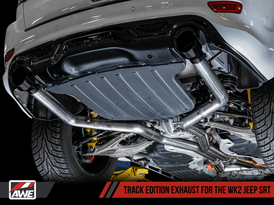 AWE Tuning - AWE Tuning 2020 Jeep Grand Cherokee SRT Track Edition Exhaust - Diamond Black Tips - Demon Performance