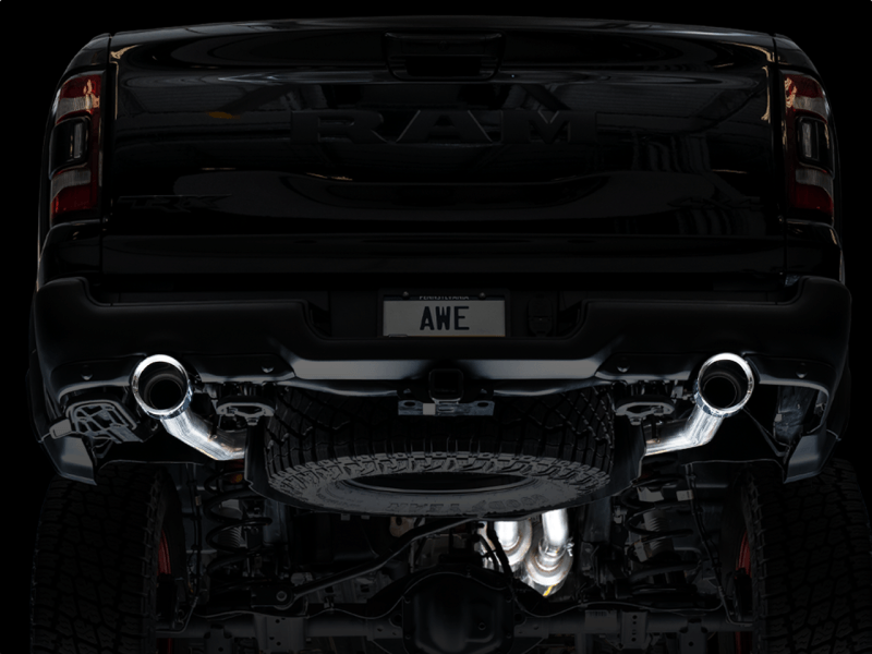AWE Tuning - AWE Tuning 2021 RAM 1500 TRX 0FG Cat-Back Exhaust - Chrome Silver Tips - Demon Performance