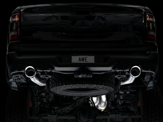 AWE Tuning - AWE Tuning 2021 RAM 1500 TRX 0FG Cat-Back Exhaust - Chrome Silver Tips - Demon Performance