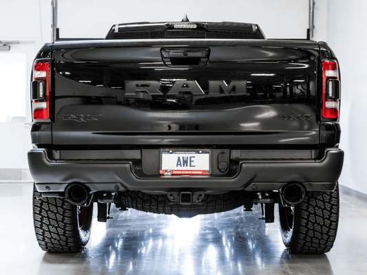 AWE Tuning - AWE Tuning 2021 RAM 1500 TRX 0FG Cat-Back Exhaust - Diamond Black Tips - Demon Performance