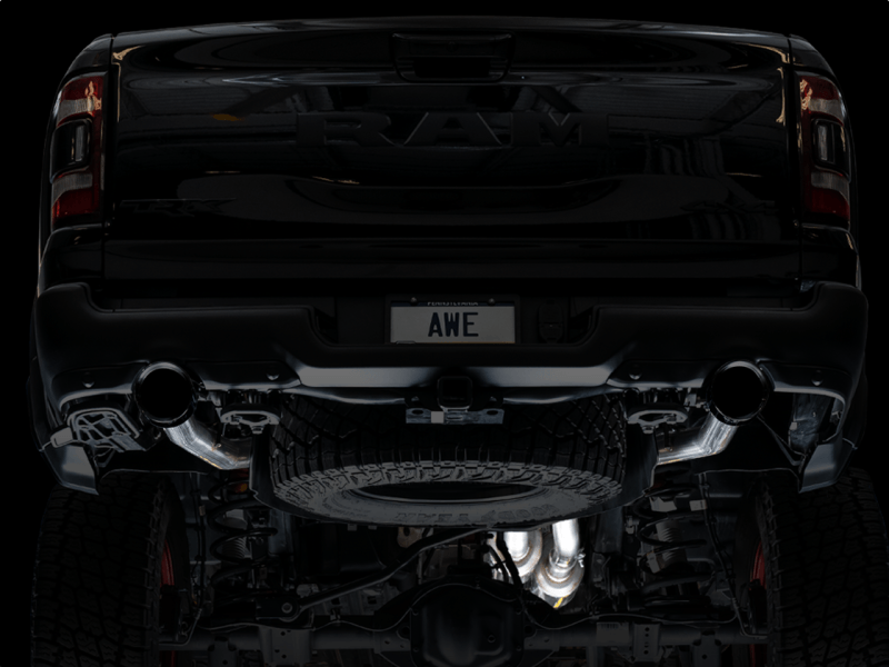 AWE Tuning - AWE Tuning 2021 RAM 1500 TRX 0FG Cat-Back Exhaust - Diamond Black Tips - Demon Performance