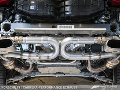 AWE Tuning - AWE Tuning 991 Carrera Performance Exhaust - Use Stock Tips - Demon Performance