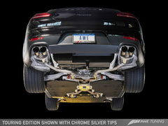 AWE Tuning - AWE Tuning Panamera 2/4 Touring Edition Exhaust (2011-2013) - w/Chrome Silver Tips - Demon Performance