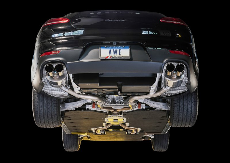 AWE Tuning - AWE Tuning Panamera 2/4 Touring Edition Exhaust (2011-2013) - w/Chrome Silver Tips - Demon Performance