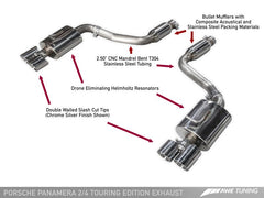 AWE Tuning - AWE Tuning Panamera 2/4 Touring Edition Exhaust (2014+) - w/Chrome Silver Tips - Demon Performance