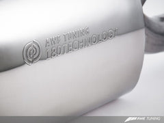 AWE Tuning - AWE Tuning Panamera Turbo Performance Exhaust System Touring Edition Polished Silver Tips - Demon Performance