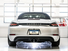 AWE Tuning - AWE Tuning Porsche 718 Boxster / Cayman SwitchPath Exhaust (PSE Only) - Chrome Silver Tips - Demon Performance
