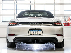 AWE Tuning - AWE Tuning Porsche 718 Boxster / Cayman Track Edition Exhaust - Diamond Black Tips - Demon Performance