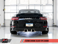 AWE Tuning - AWE Tuning Porsche 911 (991.2) Carrera / S SwitchPath Exhaust for PSE Cars - Chrome Silver Tips - Demon Performance