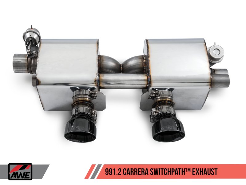 AWE Tuning - AWE Tuning Porsche 911 (991.2) Carrera / S SwitchPath Exhaust for PSE Cars - Diamond Black Tips - Demon Performance