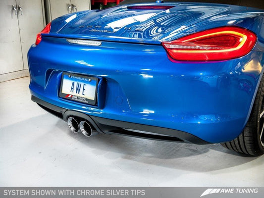 AWE Tuning - AWE Tuning Porsche 981 Performance Exhaust System - w/Chrome Silver Tips - Demon Performance