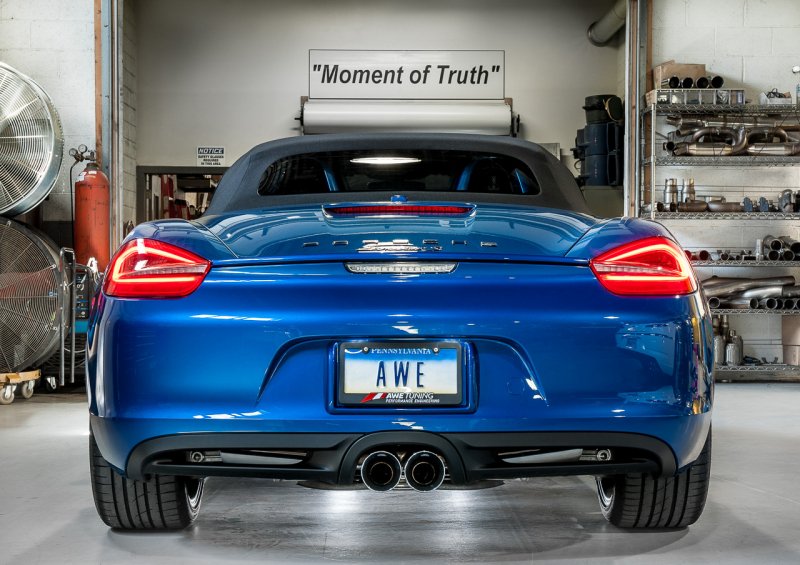 AWE Tuning - AWE Tuning Porsche 981 Performance Exhaust System - w/Diamond Black Tips - Demon Performance