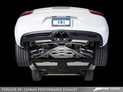 AWE Tuning - AWE Tuning Porsche 981 Performance Exhaust System - w/Diamond Black Tips - Demon Performance