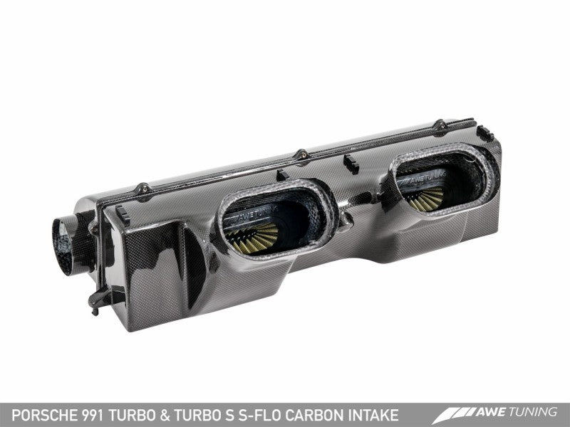 AWE Tuning - AWE Tuning Porsche 991 (991.2) Turbo and Turbo S S-FLO Carbon Intake - Demon Performance