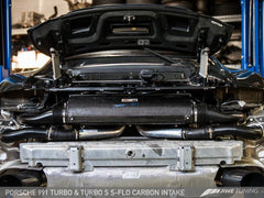 AWE Tuning - AWE Tuning Porsche 991 (991.2) Turbo and Turbo S S-FLO Carbon Intake - Demon Performance
