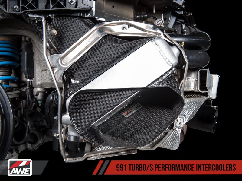 AWE Tuning - AWE Tuning Porsche 991 (991.2) Turbo/Turbo S Performance Intercooler Kit - Demon Performance