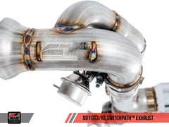 AWE Tuning - AWE Tuning Porsche 991 GT3 / RS SwitchPath Exhaust - Chrome Silver Tips - Demon Performance