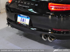 AWE Tuning - AWE Tuning Porsche 991 SwitchPath Exhaust for PSE Cars Chrome Silver Tips - Demon Performance