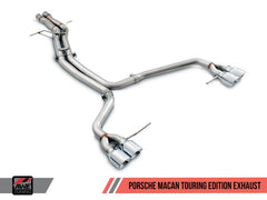 AWE Tuning - AWE Tuning Porsche Macan Touring Edition Exhaust System - Chrome Silver 102mm Tips - Demon Performance