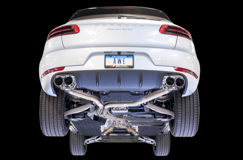 AWE Tuning - AWE Tuning Porsche Macan Touring Edition Exhaust System - Chrome Silver 102mm Tips - Demon Performance