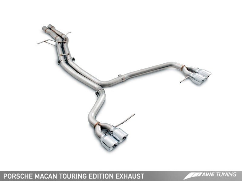 AWE Tuning - AWE Tuning Porsche Macan Touring Edition Exhaust System - Chrome Silver 102mm Tips - Demon Performance