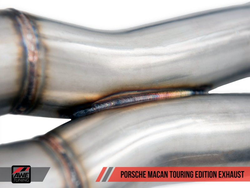 AWE Tuning - AWE Tuning Porsche Macan Touring Edition Exhaust System - Diamond Black 102mm Tips - Demon Performance
