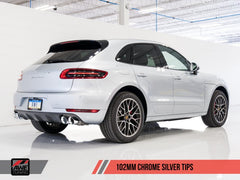 AWE Tuning - AWE Tuning Porsche Macan Track Edition Exhaust System - Chrome Silver 102mm Tips - Demon Performance