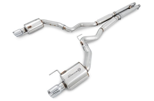 AWE Tuning - AWE Tuning S550 Mustang GT Cat-back Exhaust - Touring Edition (Chrome Silver Tips) - Demon Performance