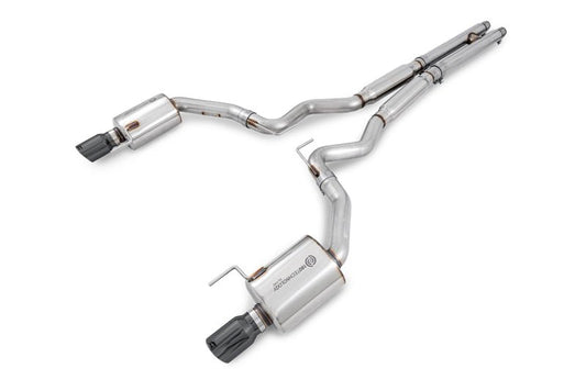 AWE Tuning - AWE Tuning S550 Mustang GT Cat-back Exhaust - Touring Edition (Diamond Black Tips) - Demon Performance