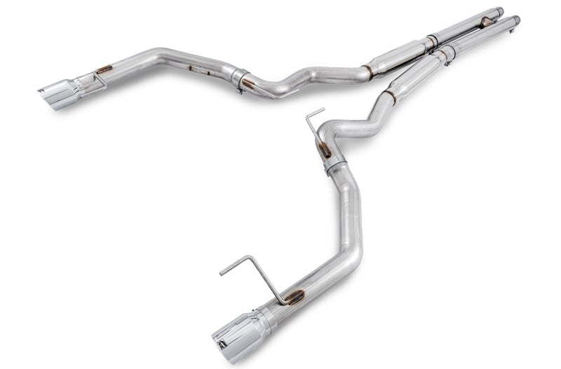 AWE Tuning - AWE Tuning S550 Mustang GT Cat-back Exhaust - Track Edition (Chrome Silver Tips) - Demon Performance