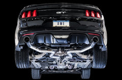 AWE Tuning - AWE Tuning S550 Mustang GT Cat-back Exhaust - Track Edition (Chrome Silver Tips) - Demon Performance