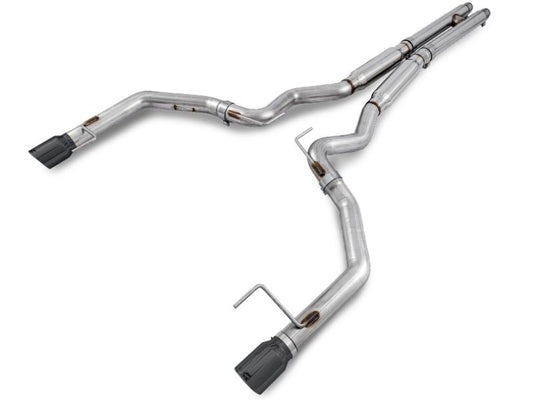 AWE Tuning - AWE Tuning S550 Mustang GT Cat-back Exhaust - Track Edition (Diamond Black Tips) - Demon Performance