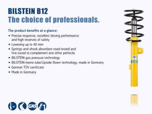 Bilstein - Bilstein B12 (Pro-Kit) 06-10 Dodge Charger V6/V8 2.7L/3.5L/5.7L Front & Rear Suspension Kit - Demon Performance