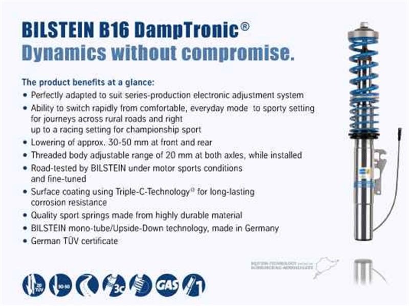 Bilstein - Bilstein B16 15-17 Porsche Macan Front and Rear Suspension System - Demon Performance