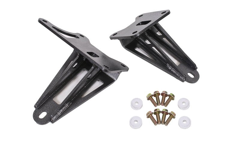 BMR Suspension - BMR 11-17 S197 Mustang Motor Mount Brackets - Black Hammertone - Demon Performance