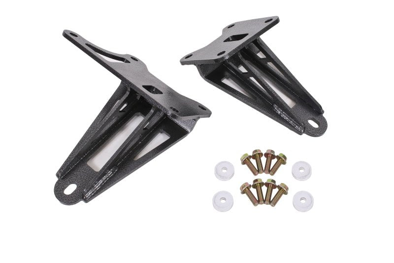 BMR Suspension - BMR 11-17 S197 Mustang Motor Mount Brackets - Black Hammertone - Demon Performance