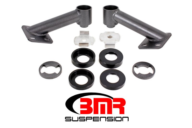 BMR Suspension - BMR 15-17 S550 Mustang Cradle Bushing Lockout Kit - Black Hammertone - Demon Performance