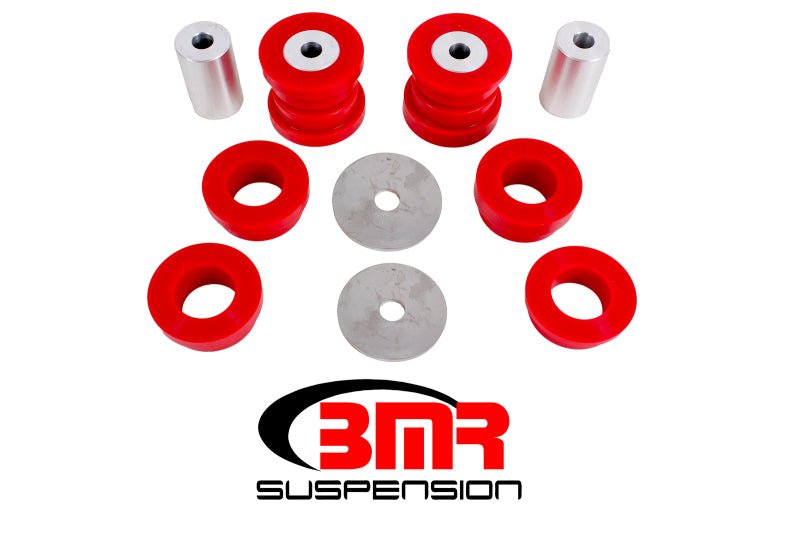 BMR Suspension - BMR 15-17 S550 Mustang Rear Cradle Bushing Kit (Polyurethane) - Red - Demon Performance