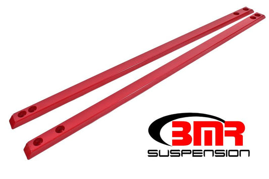 BMR Suspension - BMR 15-17 S550 Mustang Super Low Profile Chassis Jacking Rails - Red - Demon Performance