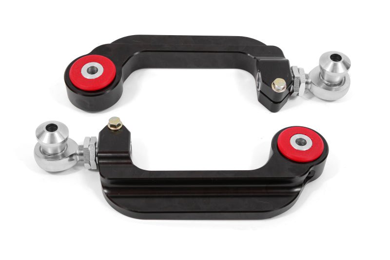 BMR Suspension - BMR 15-18 S550 Mustang Billet Aluminum Camber Links Adjustable (Poly/Rod ends) - Black Anodized - Demon Performance