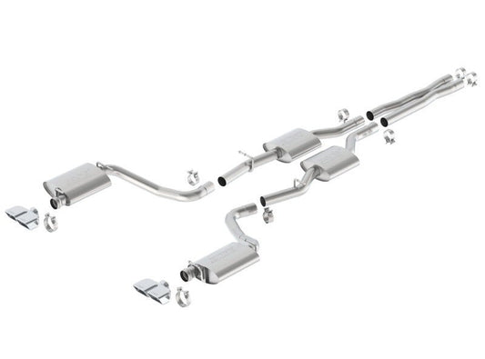 Borla - Borla 15-16 Dodge Challenger R/T 5.7L Dual Rectangle Angle Cut Dual Split Rear Exit S-Type Exhaust - Demon Performance