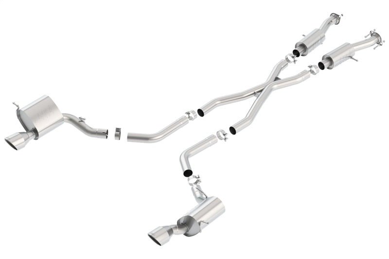 Borla - Borla 2015 Jeep Grand Cherokee SRT8 S-Type Dual Round Rolled Exit Catback Exhaust - Demon Performance