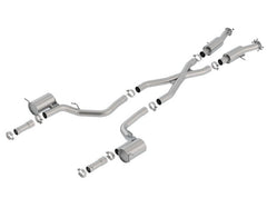 Borla - Borla 2018+ Jeep Grand Cherokee TrackHawk 6.2L V8 AWD 3in S-Type CatBack Exhaust (Uses Factory Tips) - Demon Performance