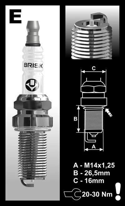 Brisk Racing - BRISK SILVER RACING RR10S SPARK PLUG - Demon Performance