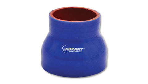 Vibrant Silicone Reducer Coupler 4.00in ID x 3.00in ID x 4.50in Long - Blue